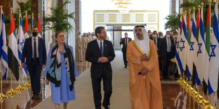Marking historic visit to UAE, President Herzog warmly greeted by Crown Prince Mohammed Bin Zayed