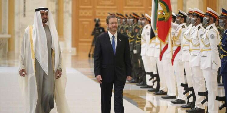 Houthi rebels fire missile at Abu Dhabi as Israeli president visits UAE