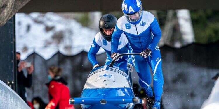 Israeli
bobsled athletes Adam Edelman and Menachem Chen Israeli bobsled team hopes to slide into Beijing Winter Olympics