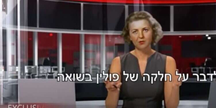 'Eva Braun' interviews Polish PM on country's role in Holocaust