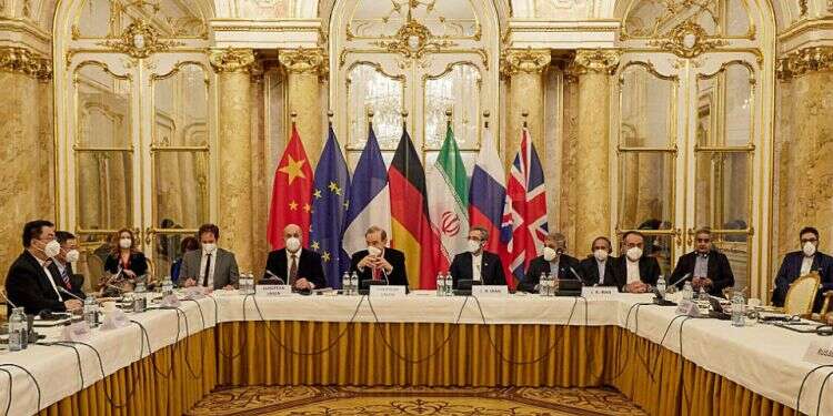 International representatives attend a meeting of the joint commission on negotiations aimed at reviving the Iran nuclear deal in Vienna, Austria (AFP via the EU delegation in Vienna/File) Iran: Israeli officials deterring progress in Vienna nuclear talks