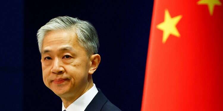 Chinese Foreign Ministry spokesperson Wang Wenbin in Beijing, March 3, 2022 China offers Ukraine humanitarian aid