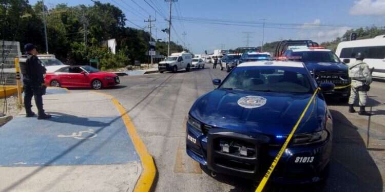 The scene of the shooting in Playa del Carmen, Mexico, March 12, 2022 British businessman victim of execution-style hit in Mexican tourist zone