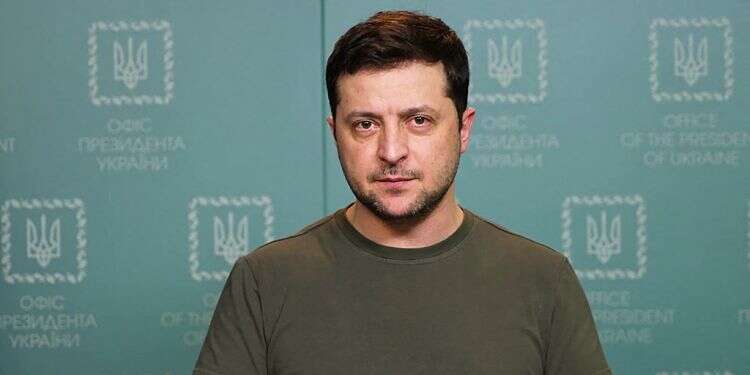 This handout video grab taken and released by the Ukraine Presidency press service on March 1, 2022 shows Ukrainian President Volodymyr Zelenskyy delivering an address in Kyiv Zelenskyy to address Knesset via Zoom next week