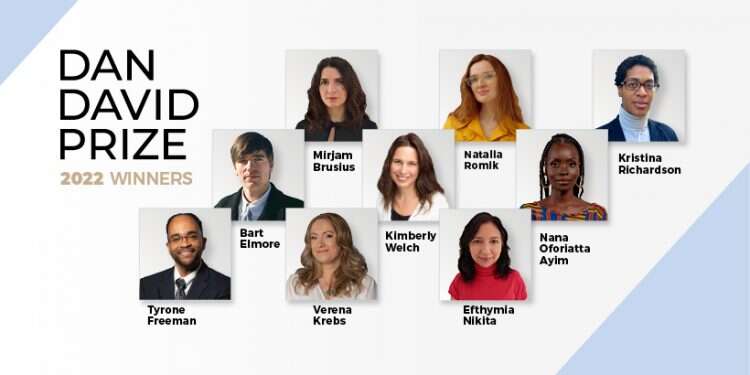 The winners of the 2022 Dan David Prize (Courtesy) 2022 Dan David Prize goes to 9 history scholars