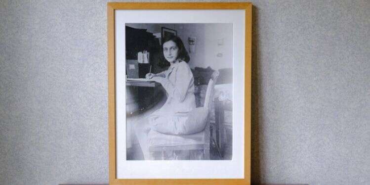 A photo of Anne Frank is displayed during an event to mark what would have been her 90th birthday, in Amsterdam, June 12, 2019 Dutch publisher of controversial Anne Frank work pulls book following uproar