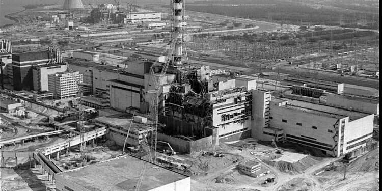 This 1986 aerial view of the Chernobyl nuclear plant in Chernobyl, Ukraine shows damage from an explosion and fire in reactor four on April 26, 1986 that sent large amounts of radioactive material into the atmosphere Denmark stocking up on iodine pills as part of nuclear emergency plan