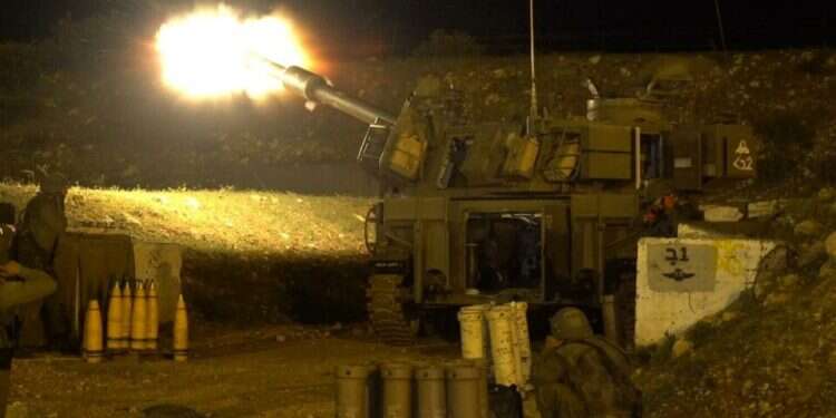 IDF artillery fire Rocket launched at Israel from Lebanon, IDF responds with artillery fire