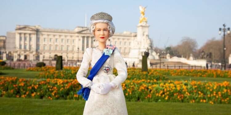 Undated handout photo of the Queen Elizabeth II Barbie doll to mark the British monarch's Platinum Jubilee Mattel rolling out Queen Elizabeth Barbie doll in honor of monarch's Jubilee