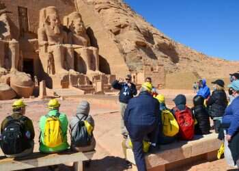 Rabbi Dr. Joshua Berman leads a tour group in Egypt Back to where it all started: Revisiting the Egyptian Exodus