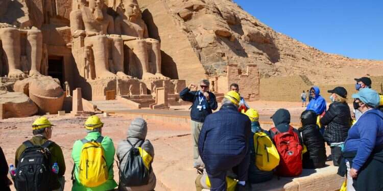 Rabbi Dr. Joshua Berman leads a tour group in Egypt Back to where it all started: Revisiting the Egyptian Exodus