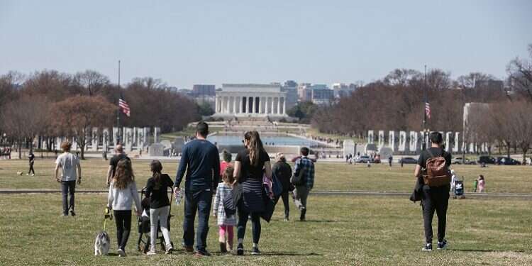 Participants in the #6MillionSteps campaign in Washington DC All across America, people are walking for the Six Million
