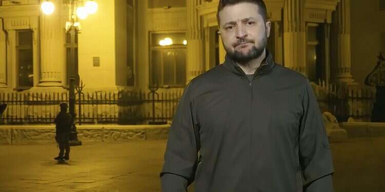 Ukrainian President Volodymyr Zelenskyy speaks from Kyiv, March 31, 2022 Ukraine recalls envoys to Morocco, Georgia over lacklaster support