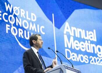 In Davos, Herzog outlines vision for 'renewable Middle East'