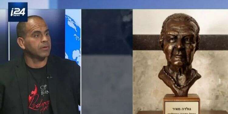 artist Rodrigo Castro Artilheiro Brazilian artist's 'Golda Meir' bust on display in Israel