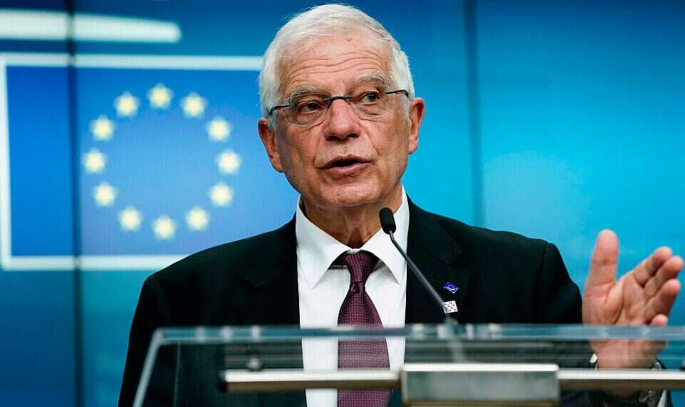 European Union High Representative for Foreign Affairs and Security Policy Josep Borrell gives a press conference during the EU foreign ministers emergency talks on Iran at the Europa building in Brussels, Jan. 10, 2020 Iran nuclear talks back on track, EU foreign policy chief says