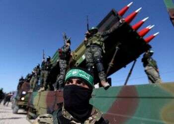 Hamas operatives in a rally in Khan Younis, May 27, 2021 Ending decade-long dispute, Hamas to restore ties with Syria