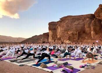 Israelis practicing Yoga International Yoga Day celebrations highlight warm Israel-India ties