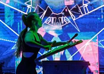 A percussionist with the Israeli dance troupe Mayumana performs at Madrid's Teatro Rialto, June 3, 2022 Settlements excluded from EU cultural program joined by Israel