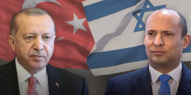 Prime Minister Bennett and President Recept Tayyip Erdogan Bennett thanks Erdogan for collaboration in thwarting attacks on Turkish soil