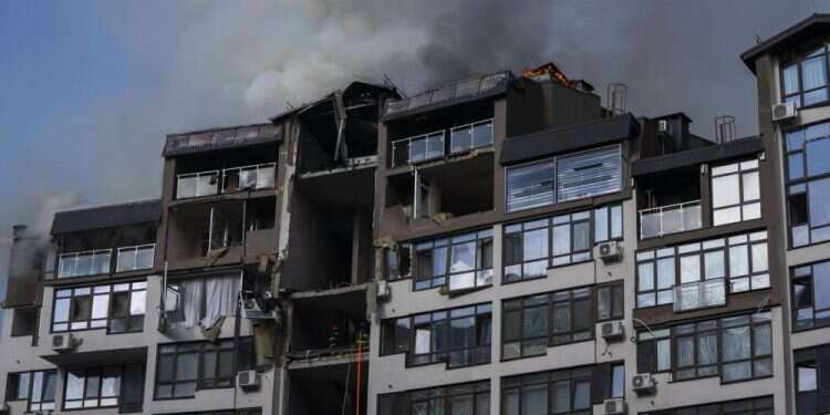 Russia strikes Kyiv as troops consolidate gains in eastern Ukraine