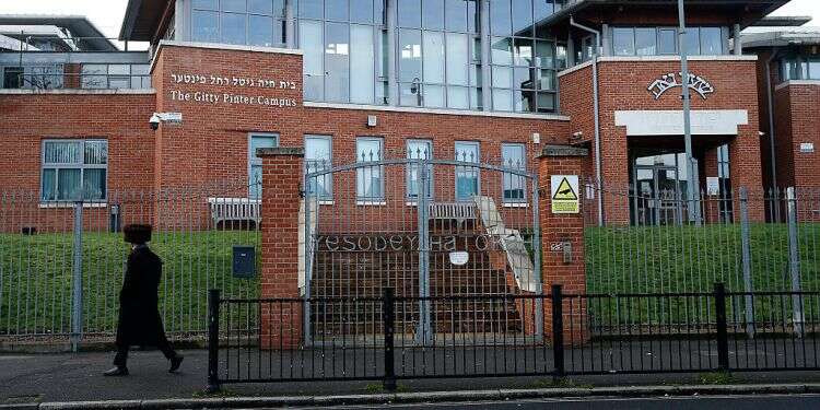 Yesodey Hatorah Senior Girls' School in London's Stamford Hill neighborhood is seen on Jan. 23, 2021 UK rabbis protest bill mandating secular education at British yeshivas