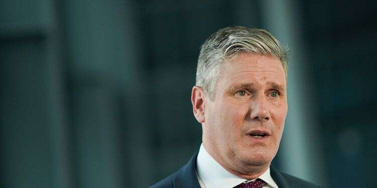 Labour leader Keir Starmer speaks to the media in Gateshead, England, July 11, 2022 UK's Labour Party under fire for using Holocaust memorial as campaign backdrop