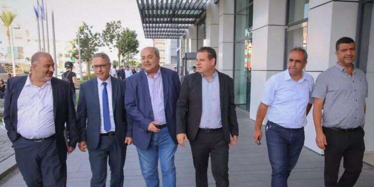 The leaders of the Ra'am, Balad, Ta'al and Hadash parties The Arab parties' democratic process is hollow