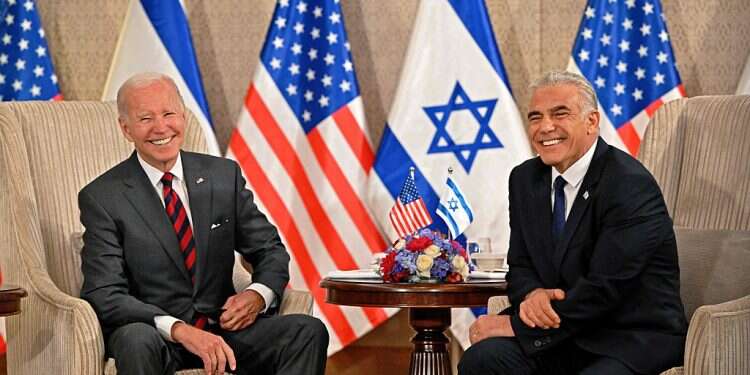 'US completely devoted to Israel's security,' Biden tells Lapid