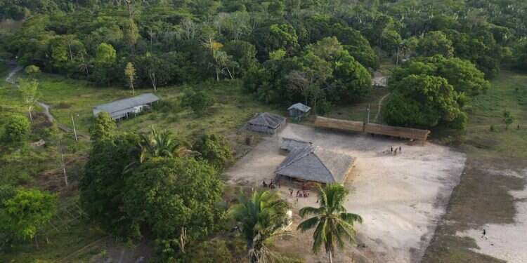 In this Sept. 3, 2019 photo, Tembé tribes gather at the Tekohaw indigenous reserve, Para state, Brazil Brazil probing firm that sells land in Amazon rainforest as NFTs