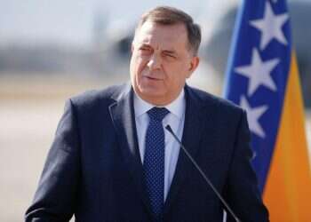 Bosnia's member of tripartite presidency Milorad Dodik attends a news conference at Sarajevo International Airport in Sarajevo, Bosnia and Herzegovina, March 2, 2021 Bosnia and Herzegovina to adopt IHRA definition of antisemitism
