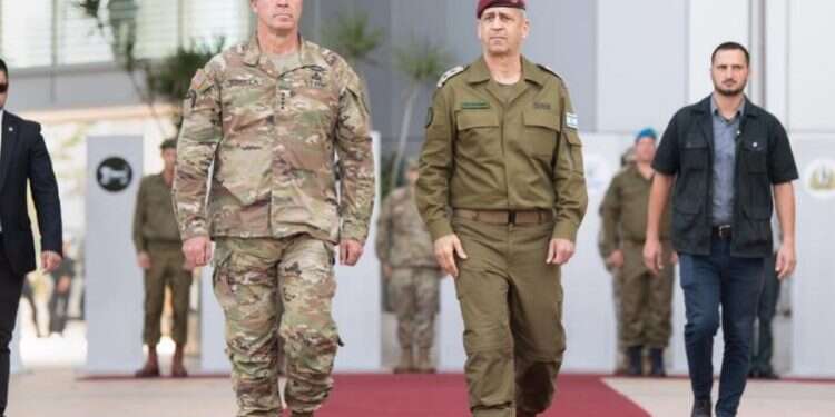 IDF honor guard welcomes head of CENTCOM to Israel