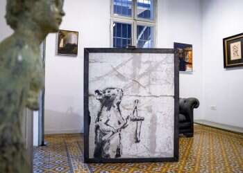 Banksy painting created in Bethlehem pops up in Tel Aviv art gallery