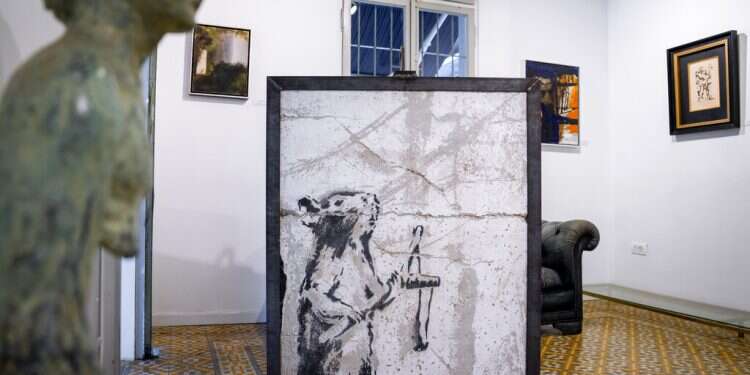 Long-lost Banksy painting pops up in Tel Aviv art gallery