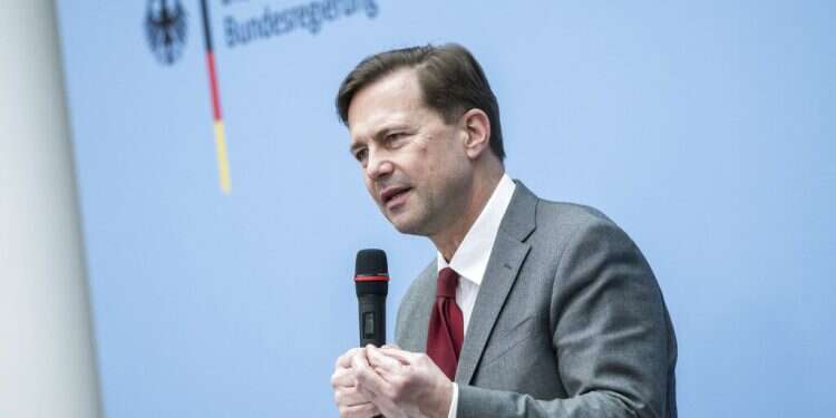 Former spokesman or the federal government and current German Ambassador to Israel Steffen Seibert speaks during handover ceremony in Berlin, Germany, on Dec. 9, 2021 Germany's new envoy to Israel turns on the charm on Twitter