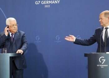 PA leader in Germany: Israel perpetrated '50 Holocausts' against Palestinians