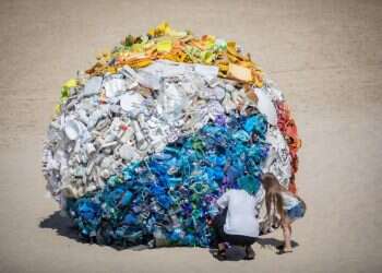 Great balls of plastic: Beach sculpture carries environmental warning