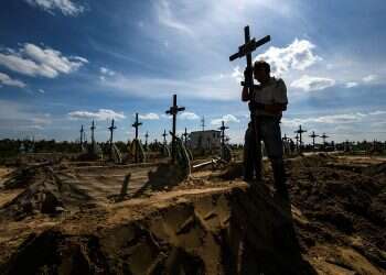 'Russia leaves death everywhere': Ukraine finds mass grave near recaptured town