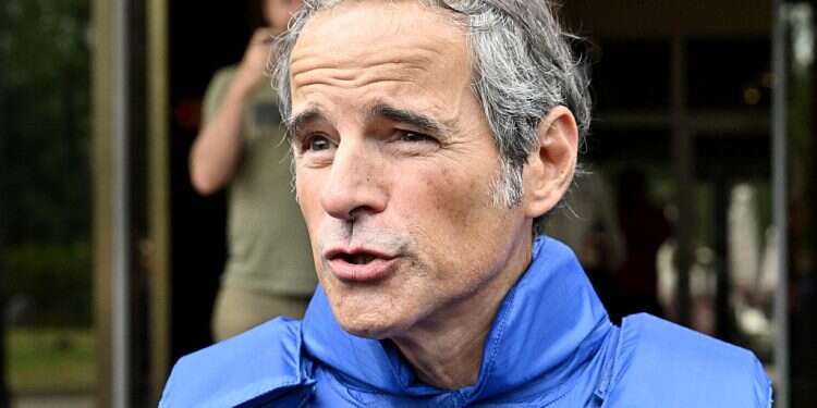 International Atomic Energy Agency chief Rafael Grossi speaks to media in Zaporizhzhia on Sept. 1, 2022 UN inspectors head to Ukraine nuclear plant despite fighting