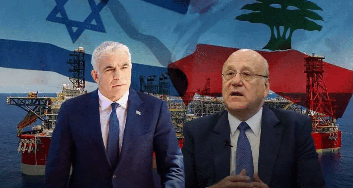 Prime Minister Yair Lapid and his Lebanese counterpart Najib Mikati Israel, Lebanon poised to end maritime dispute as sides announce breakthrough
