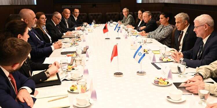 Lapid pledges support for Albania in wake of Iranian cyberattacks