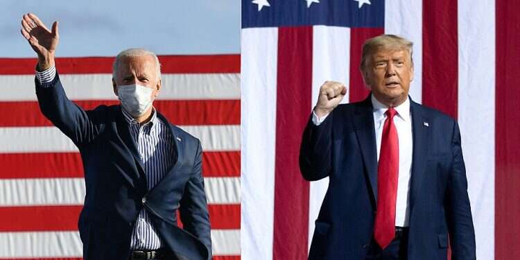 Trump says US 'in decline' as Biden offers own dire warning