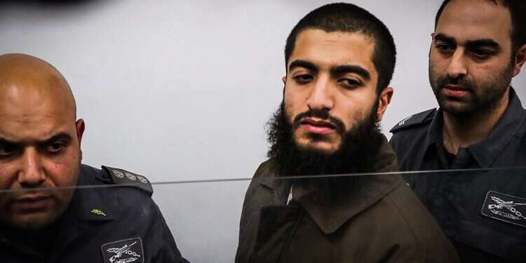 Aslam Farouh in court, December 27, 2022 Identity of suspect behind Jerusalem twin bombings revealed