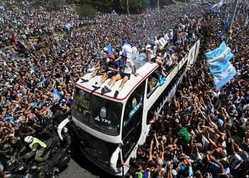 Argentina players airlifted as World Cup celebrations get out of control