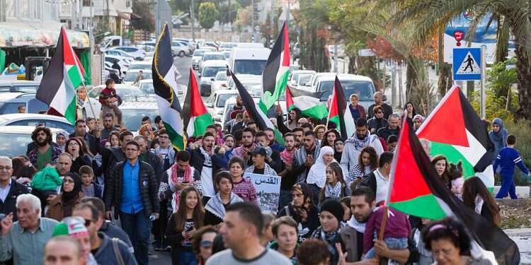 Police to crack down on 'terrorist incitement' by removing PLO flags from public spaces