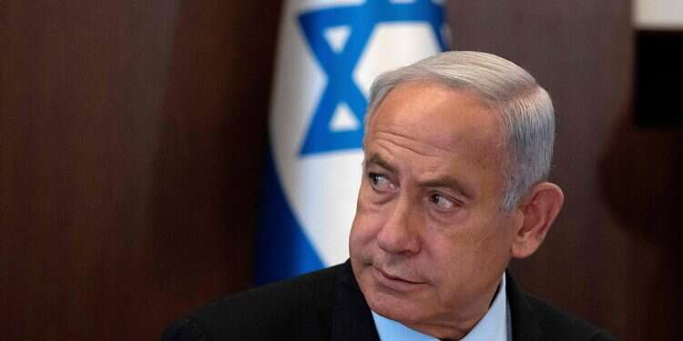 Prime Minister Benjamin Netanyahu chairs the weekly cabinet meeting in Jerusalem, on January 22, 2023 Netanyahu meets Jordan's king in surprise trip amid tension