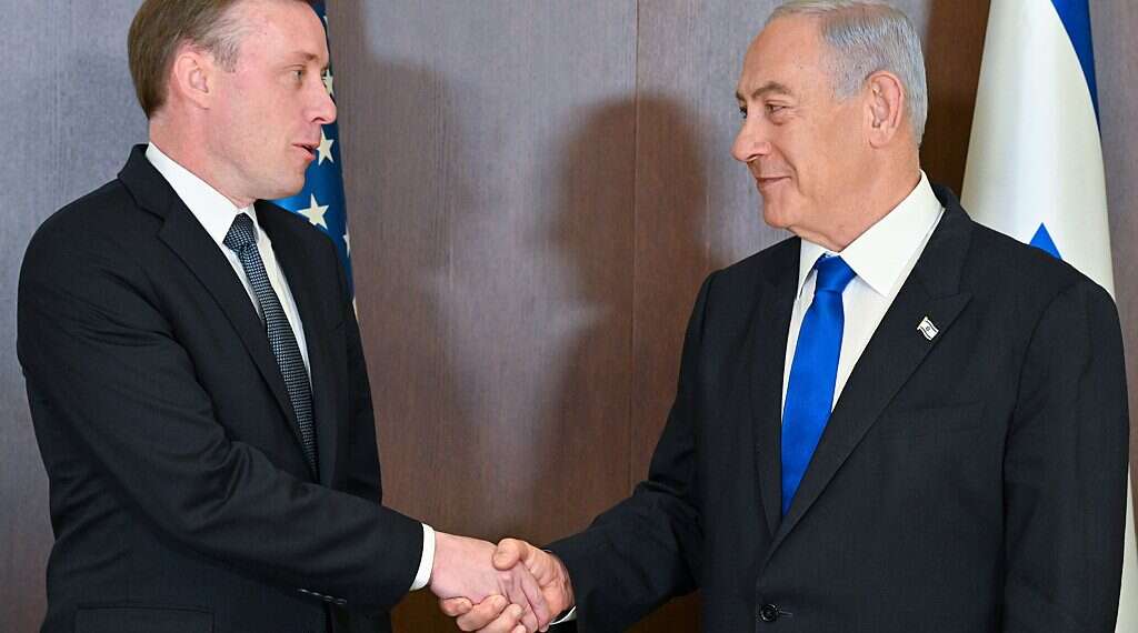US National Security Advisor Jake Sullivan with Prime Minister Benjamin Netanyahu in Jerusalem Biden's 'commitment to the state of Israel bone deep,' Sullivan tells PM