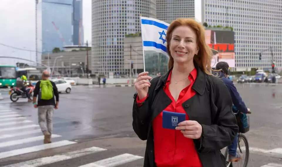 Neal in Tel Aviv shortly after making aliyah Law & Order's Diane Neal makes aliyah