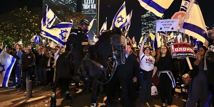 Israel Police claim protester beaten by mounted officer had attacked his horse