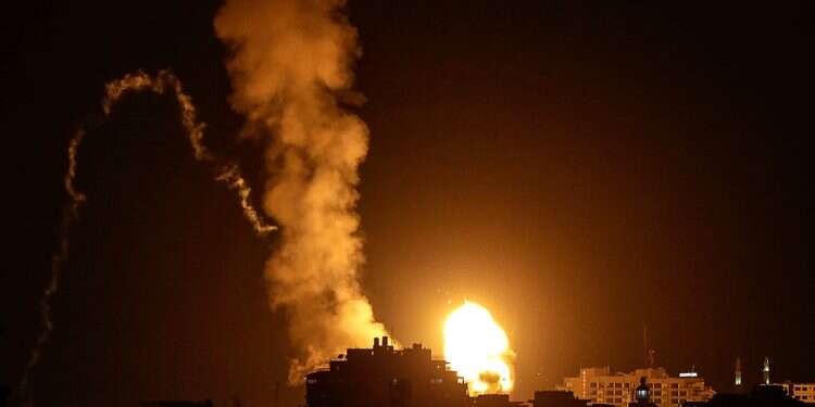 Smoke rises after Israeli air strike in the northern Gaza strip, in Gaza City, May 3, 2023 As unofficial truce holds, Israel warns Hamas it could strike again